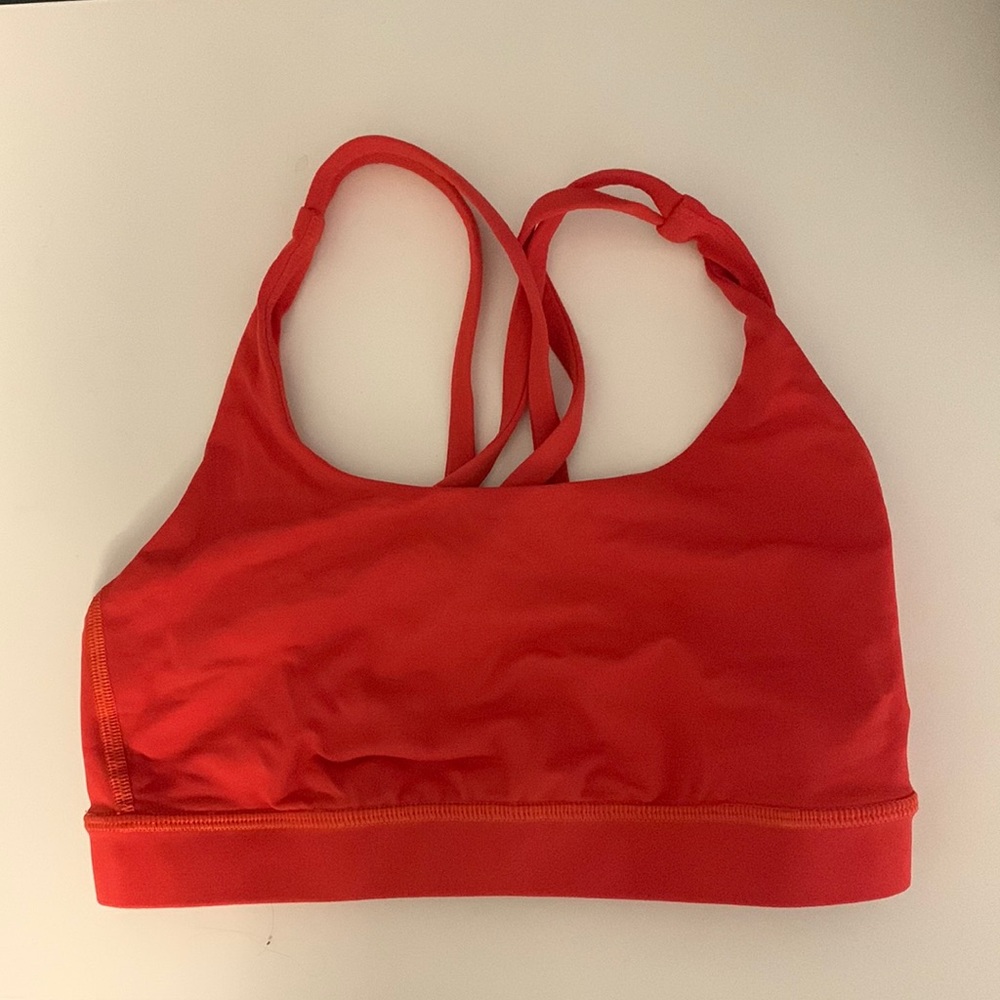 Red energy sports bra lululemon - size 4